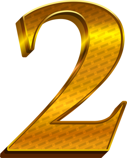 Luxury Gold Alphabet Number 2